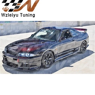 TS 스타일 탄소 섬유 프론트 후드 보닛 닛산 스카이 라인 R33 GTR 자동차 후드 보닛에 적합